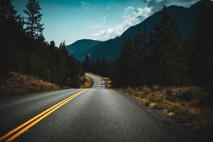 Winding Road After the Rain